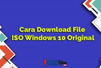 Cara Download File ISO Windows 10 Original