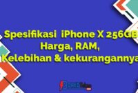 Spesifikasi iPhone X 256GB