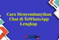 Cara Menyembunyikan Chat di YoWhatsApp